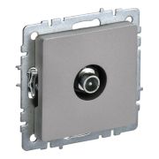 Механизм розетки телевизион проходной TV СП Brite РТВ10-0-БрС сталь IEK BR-A10-P-K46