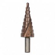 Сверло ступенчатое по металлу 4-20мм (9ступ) (Р6М5) HSS-COBALT, Hilberg ST0420