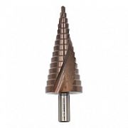 Сверло ступенчатое по металлу 4-32мм (15ступ) (Р6М5) HSS-COBALT, Hilberg ST0432