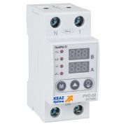 Реле напряжения OptiRel D PVС-63 с ЖК-дисплеем и контролем тока 63 А КЭАЗ 357869