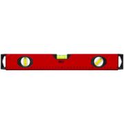 Уровень «Бизон» 3 глазка магнитная полоса ручки шкала 400мм корпус красн FIT 18141