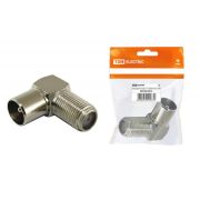 Угловой переходник гнездо F- штекер TV TDM SQ1809-0013