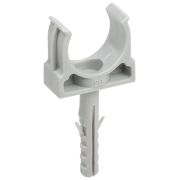 Держатель для труб (клипса) CT20 с защелкой и дюбелем без винта ELASTA IEK CTA10MP-CT20-K41-100