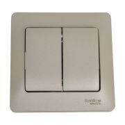 Выключатель 2-кл. СП Glossa 10А IP20 (сх. 5) 10AX в сборе платина SE GSL001252