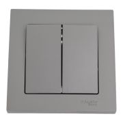 Выключатель 2-кл. СП AtlasDesign 10А IP20 (сх. 5) 10AX в сборе сталь SE ATN000952