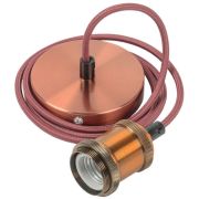 Патрон электрич. E27 подвесной со шнуром 1.5м RETRO бронза IEK EPA12-04-02-K29