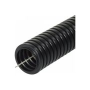 Труба гофрированная ПНД легкая d16мм с протяжкой черн. (уп.100м) Эра Б0036824