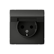 Розетка ArtGallery 16А IP20 с заземл. защ. шторки с крышкой механизм базальт SE GAL001446