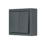 Выключатель 2-кл. ОП LETO графит LEZARD 752-3400-101