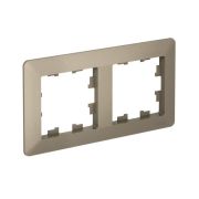 Рамка 2-м AtlasDesign Air шампань/дым. черн. SE ATN220502