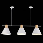 SLE125103-03 Светильник подвесной Белый/Белый, Светлое дерево E27 3*60W MODICA