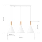 SLE1255-503-03 Светильник подвесной Белый/Белый E27 3*40W ARKET