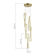 SL6205.303.05 Светильник подвесной ST-Luce Латунь/Прозрачный LED 1*55W 4000K ELICA