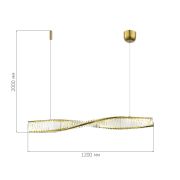 SL6205.323.01 Светильник подвесной ST-Luce Латунь/Прозрачный LED 1*25W 4000K ELICA