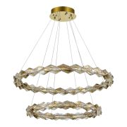 SL6009.203.02 Люстра подвесная ST-Luce Золотистый/Прозрачный,Янтарный LED 1*45W 3000K DIAMANTA