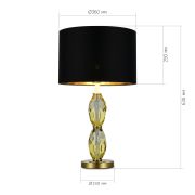 SL1759.304.01 Прикроватная лампа ST-Luce Латунь/Черный E27 1*40W LINGOTTI