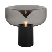 SL6014.404.01 Прикроватная лампа ST-Luce Черный/Дымчатый E27 1*40W RIPPLE