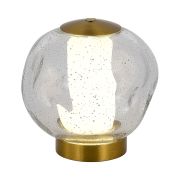 SL6520.304.01 Прикроватная лампа ST-Luce латунь/прозрачный с пузырьками воздуха LED 1*5W 4000K HELMI