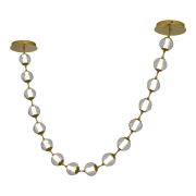 SL6520.303.16 Светильник подвесной ST-Luce латунь/прозрачный с пузырьками воздуха LED 1*80W 4000K HELMI