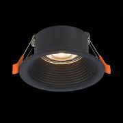 ST202.408.01 Св-к встр. Черный GU10 1*50W  D89xH40 220V Без ламп Встраиваемые светильники