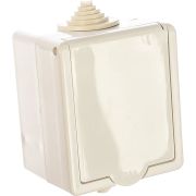 Розетка 1-м ОП РА16-660 16А IP44 с заземл. бел. Кунцево 5906