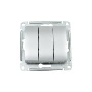 Выключатель 3-кл. СП Glossa 10А IP20 (сх. 1+1+1) 10AX механизм алюм. SE GSL000331