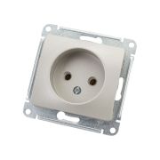 Розетка 1-м СП Glossa 16А IP20 250В без заземл. механизм платина SE GSL001241