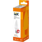 Лампа светодиодная C35 7Вт свеча 3000К E27 230В IEK LLE-C35-7-230-30-E27