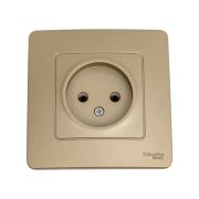 Розетка 1-м СП Blanca 16А IP20 250В без заземл. без защ. шторок титан SE BLNRS000014