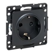 Розетка 1-м СП Стокгольм 16А IP20 с заземл. защ. шторки механизм черн. PROxima EKF EZR16-028-10
