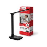 Светильник светодиодный настольный ССО 06Ч 12Вт 3000-6500К 600лм сенсор-диммер с подставкой под телефон с адаптером черн. IN HOME 4690612036526