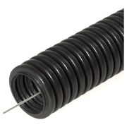 Труба гофрированная ПНД d20мм с протяжкой безгалоген. (HF) черн. (уп.100м) Строитель PR.022051