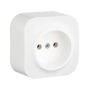Розетка 1-м ОП Quteo 16А IP20 2P без заземл. без защ. шторок бел. IEK 782210