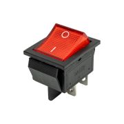 Выключатель клавишный 250В 16А (4с) ON-OFF красн. с подсветкой (RWB-502 SC-767 IRS-201-1) (инд. упак.) Rexant 36-2330-1