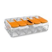 Клемма 5х(0.14-4мм) с рычагом прозр. Smartbuy