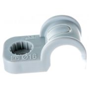 Скоба пластиковая односторонняя 16мм для монт.пистолета серая (уп.50шт.) Промрукав PR13.0368