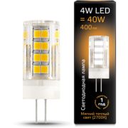 Лампа светодиодная Black 4Вт капсульная 2700К тепл. бел. G4 400лм 220В керамика GAUSS 107307104