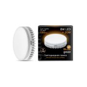 Лампа светодиодная Black 8Вт таблетка 3000К тепл. бел. GX53 680лм GAUSS 108008108