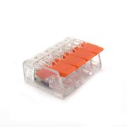 Клемма 4х(0.2-4мм) с рычагом прозр. Smartbuy