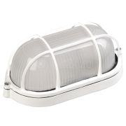 Светильник НПП 100Вт E27 IP54 овал с решеткой белый ИЭК