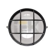 Светильник НПП 100Вт Е27 IP54 круг с решеткой черный ИЭК