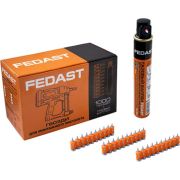 Гвозди по бетону кован. 3х32мм (1000 шт.) +1 баллон для монтажного пистолета Fedast fd3032mgbpfc