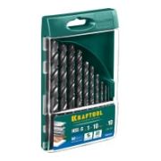 Набор сверл по металлу HSS-G 1-10мм (уп.10шт) сталь M2 KRAFTOOL (Э) 29651-H10