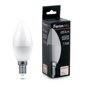 Лампа светодиодная Feron.PRO LB-1307 свеча E14 7.5W 4000K Feron 38054