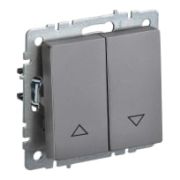 Механизм выключателя жалюзи СП BRITE ВС10-1-5-БрС 10А сталь IEK BR-V15-0-10-K46