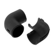 Соединитель угловой разборный черный д20 Промрукав PR13.0192