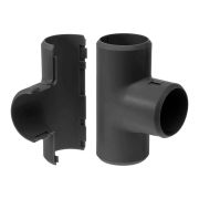 Тройник разборный черный д20 Промрукав PR13.0196