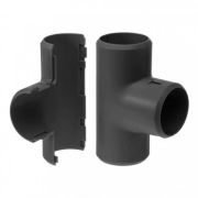 Тройник разборный черный д25 Промрукав PR13.0197