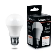 Лампа светодиодная Feron.PRO LB-1007 шар E27 7W 4000K Feron 38024