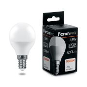 Лампа светодиодная Feron.PRO LB-1407 шарик E14 7.5W 2700K Feron 38071